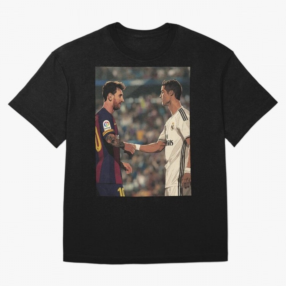 Lionel Messi and Cristiano Ronaldo Oversized T-Shirt Celebrate Every Goal in FIFA World Cup 2026 Group Stage Featuring Neymar, Haaland and Cristiano Ronaldo, Spain and Netherlands Energy, Global Supporter Spirit, Legendary Goals, National Colors