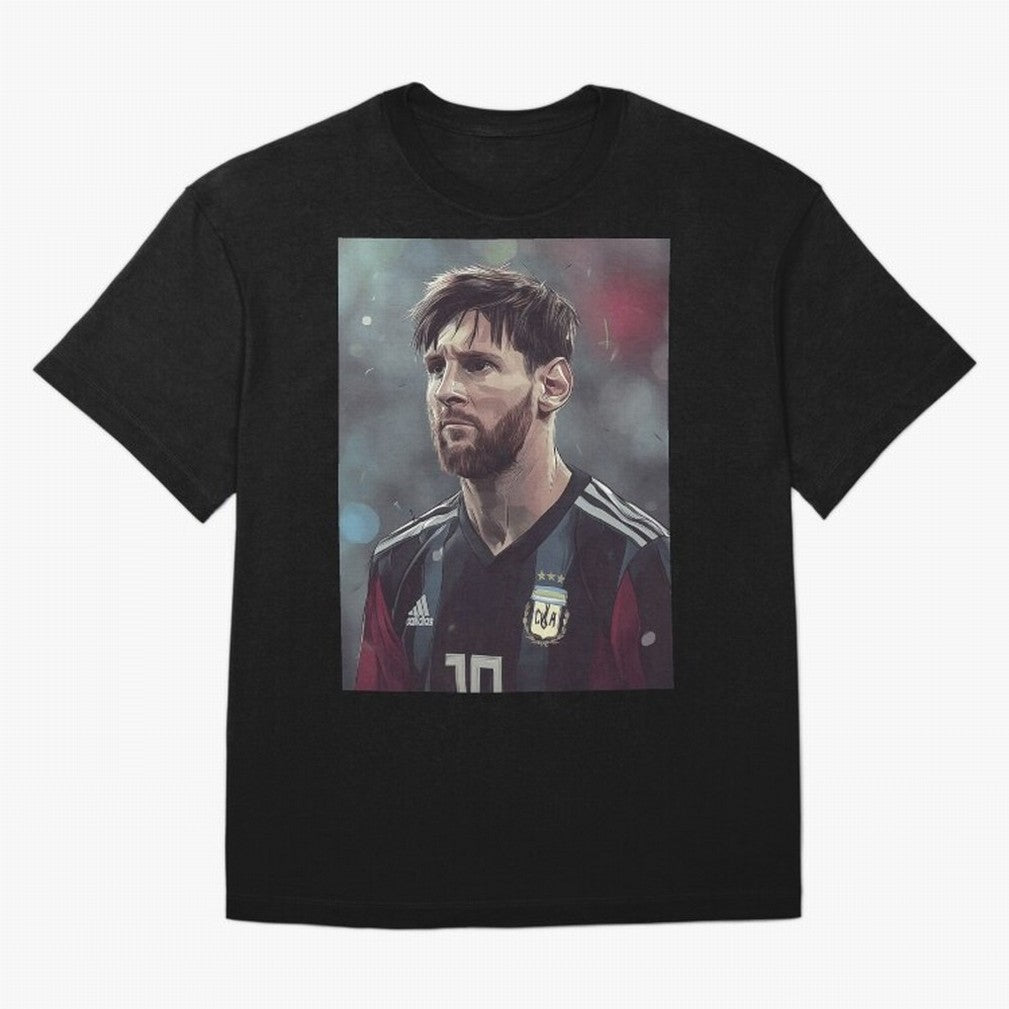 Lionel Messi Oversized T-Shirt Live for the Drama of FIFA World Cup 2026 Centered on Haaland, Brazil, Portugal and Argentina Energy, Vintage Soccer Flavor, Modern Football Stars, National Flags and Final Night Emotion; Ideal for Football Dads,