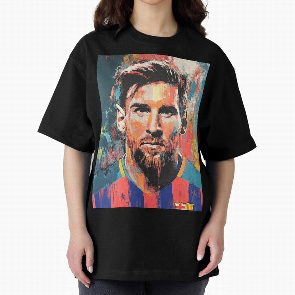 Lionel Messi Oversized T-Shirt Treasure Match Day Hype around FIFA World Cup 2026, Mbappe and Neymar, Spain and Netherlands, Retro Football Energy, Iconic Rivalries, Trophy Chase Drama and Stadium Atmosphere; Ideal for Fans Who Follow Messi,