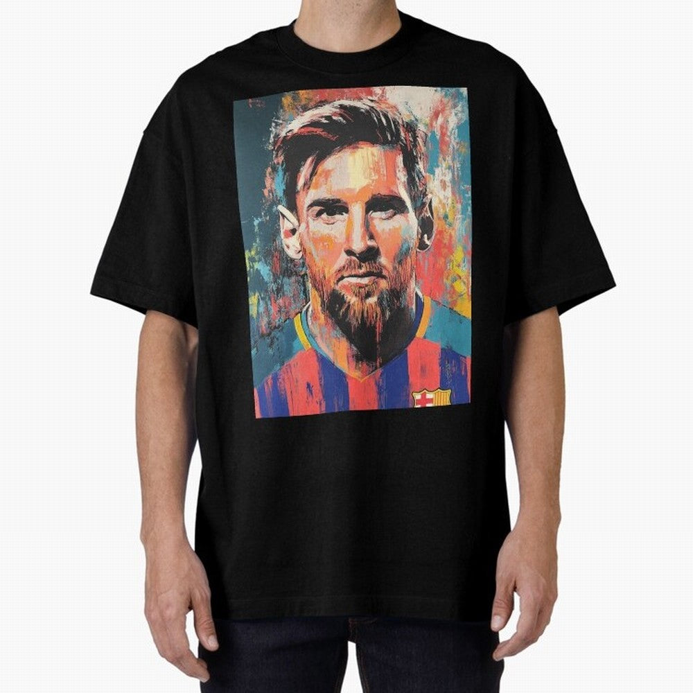 Lionel Messi Oversized T-Shirt Treasure Match Day Hype around FIFA World Cup 2026, Mbappe and Neymar, Spain and Netherlands, Retro Football Energy, Iconic Rivalries, Trophy Chase Drama and Stadium Atmosphere; Ideal for Fans Who Follow Messi,
