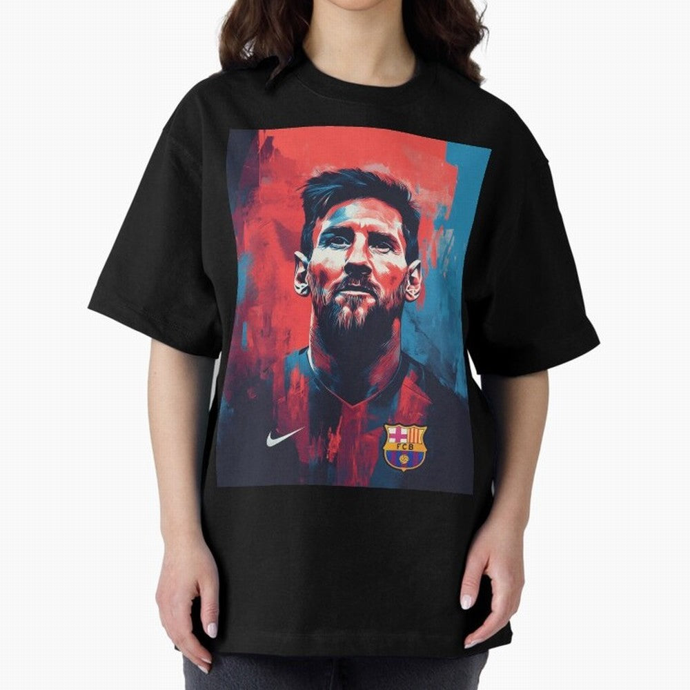 Lionel Messi Oversized T-Shirt Honor Football Greatness during FIFA World Cup 2026 USA Canada Mexico for Fans of CR7 and Messi and England, Bringing Match Day Excitement, Supporter Culture, Golden Goals and Global Football Passion; Ideal for Fans