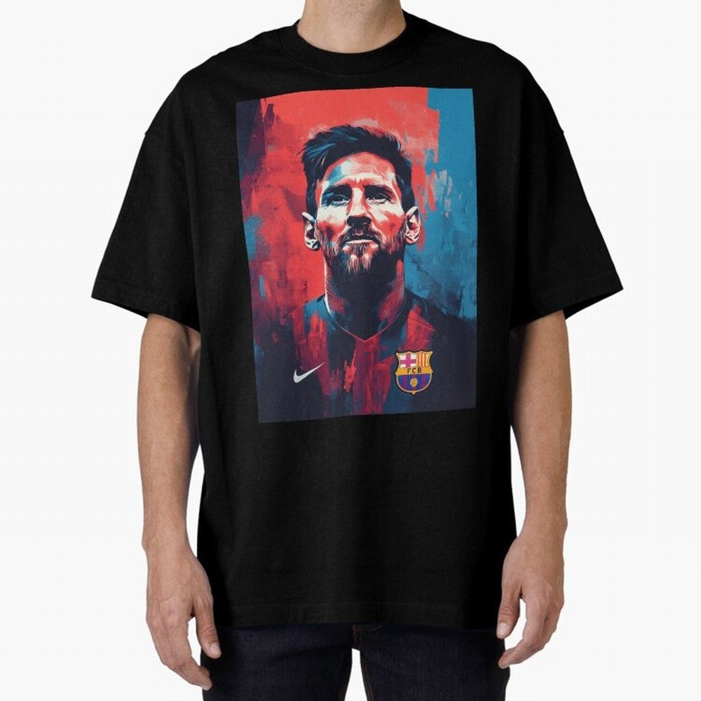 Lionel Messi Oversized T-Shirt Honor Football Greatness during FIFA World Cup 2026 USA Canada Mexico for Fans of CR7 and Messi and England, Bringing Match Day Excitement, Supporter Culture, Golden Goals and Global Football Passion; Ideal for Fans