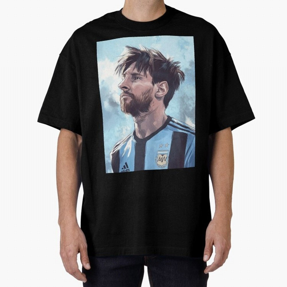 Lionel Messi Oversized T-Shirt Celebrate Classic Football Spirit in FIFA World Cup 2026 USA Canada Mexico Spirit, Made for Brazil, Portugal and Argentina, Cristiano Ronaldo, Haaland and CR7, Worldwide Fan Energy, Dramatic Goals, Stadium Lights and