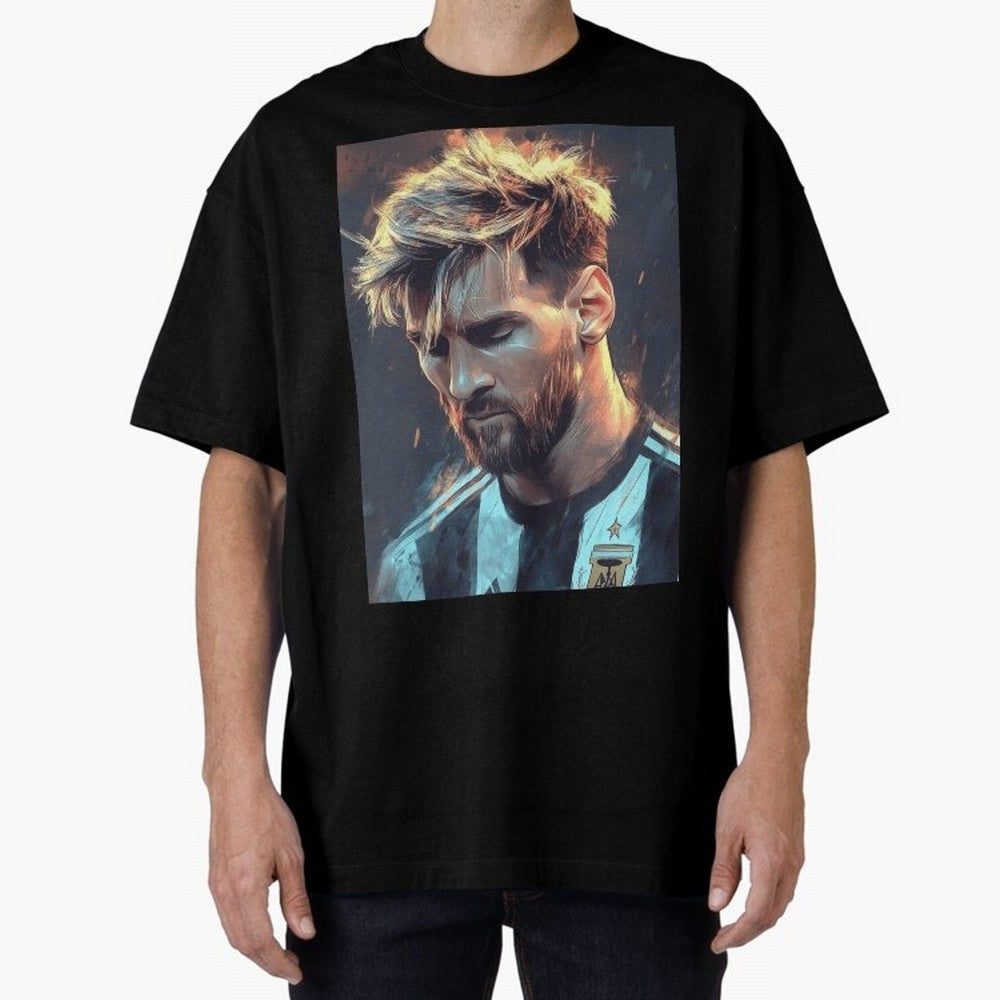 leo Messi Oversized T-Shirt Celebrate Classic Football Spirit in Global Football Passion for FIFA World Cup 2026 Group Stage, Connected to Messi, Neymar and Mbappe, Argentina and Brazil, Global Supporter Spirit, Legendary Goals, National Colors and