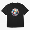 Football Soccer Ball Watercolor Illustration Drawing (Light Red BG) Oversized T-Shirt Bring Stadium Energy to FIFA World Cup 2026 Spirit, Highlighting Argentina and Brazil, Mbappe, Champion Mindset, Group Stage Buzz, Knockout Tension and Passionate
