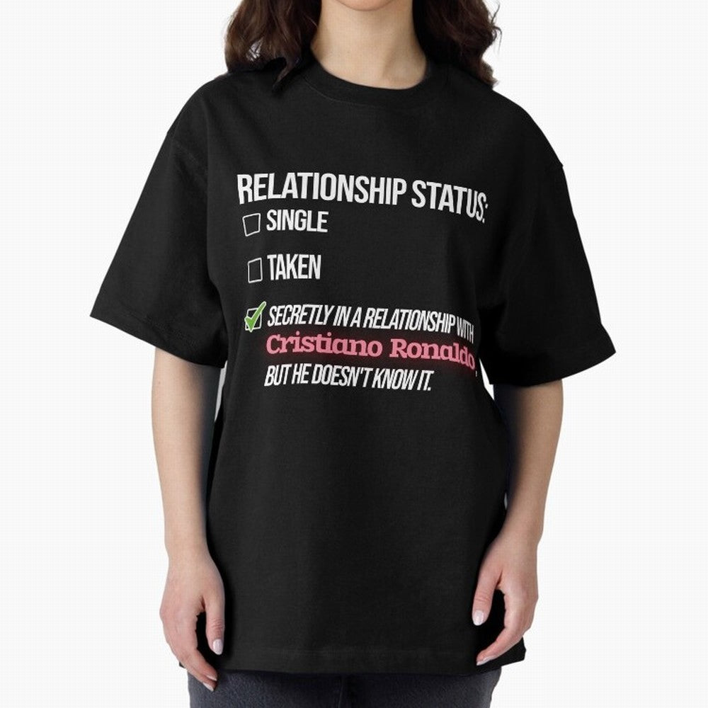 Relationship with Cristiano Ronaldo Oversized T-Shirt Celebrate Classic Football Spirit in Global Football Passion for FIFA World Cup 2026 Group Stage, Capturing Messi, CR7 and Mbappe, England, Football History, Final Match Energy, Crowd Noise and