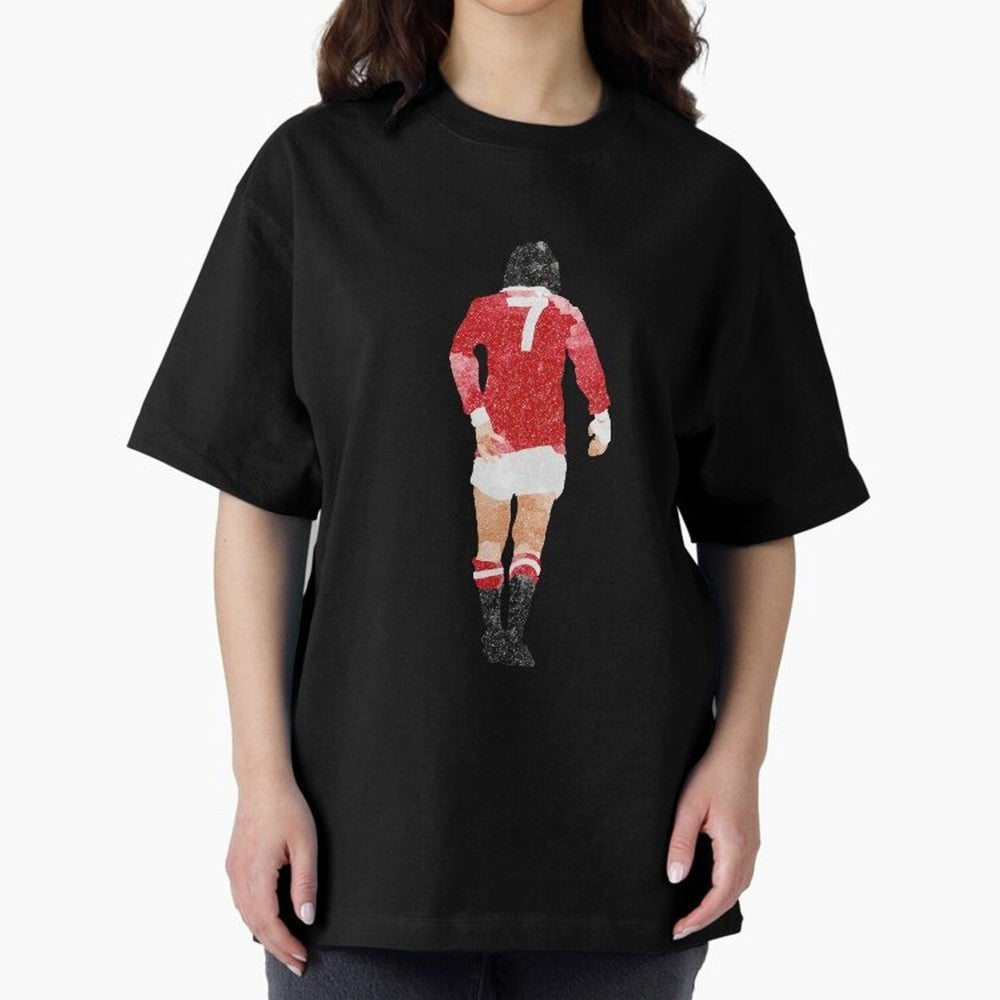 George Best watercolour Manchester United Football Northern Ireland Legend number 7 Man United Red D Oversized T-Shirt Celebrate Soccer Greatness during the FIFA World Cup 2026 Group Stage Journey through Mbappe and Neymar Highlights, Brazil,