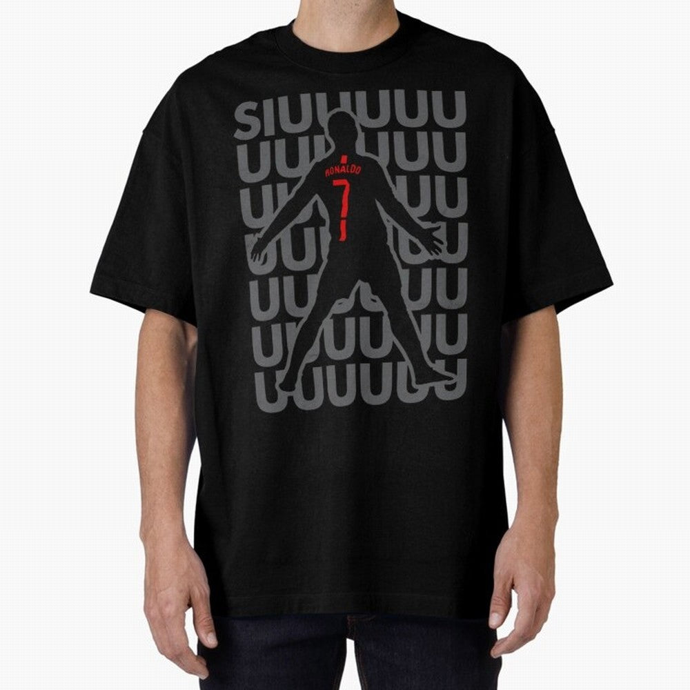 Siuuuuuu Cristiano Ronaldo Oversized T-Shirt Join the Countdown to Match Day Hype around FIFA World Cup 2026 Group Stage, Neymar, Haaland and Cristiano Ronaldo, Portugal, Spain and Germany, Goal Celebration Energy, Supporter Heritage, Football