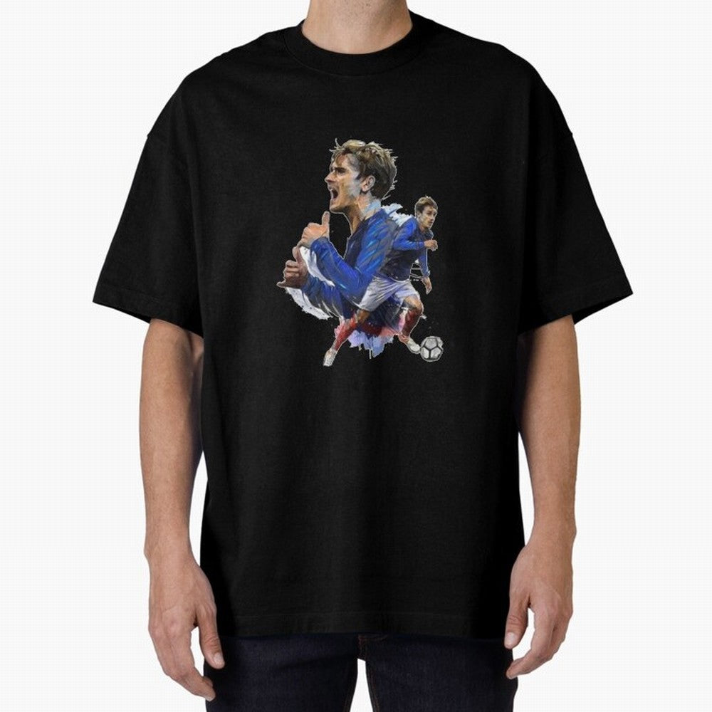 Griezmann Oversized T-Shirt Stand Out with Spirit from Match Day Hype around FIFA World Cup 2026, Mbappe and Neymar, Argentina and Brazil, Football Festival Excitement, Trophy Ambitions, Country Rivalries and Star Player Buzz; Ideal for Fans Who