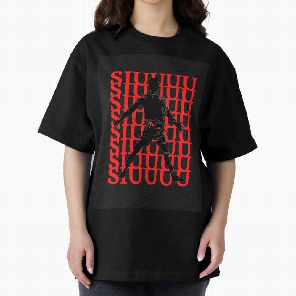 cristiano ronaldo siuuu Oversized T-Shirt Refresh FIFA World Cup 2026 USA Canada Mexico Centered on Haaland, Brazil, Portugal and Argentina Energy, Retro Football Energy, Iconic Rivalries, Trophy Chase Drama and Stadium Atmosphere; Ideal for Fans