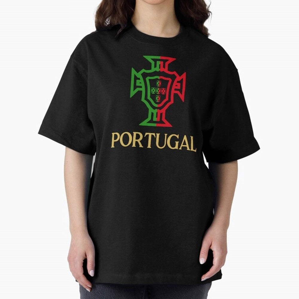 Portugal Tuga Gold Oversized T-Shirt Celebrate the Next Chapter of FIFA World Cup 2026 Group Stage Spirit, with Germany, Messi, Neymar and Mbappe, Champion Mindset, Group Stage Buzz, Knockout Tension and Passionate Fan Culture; Made for Collectors