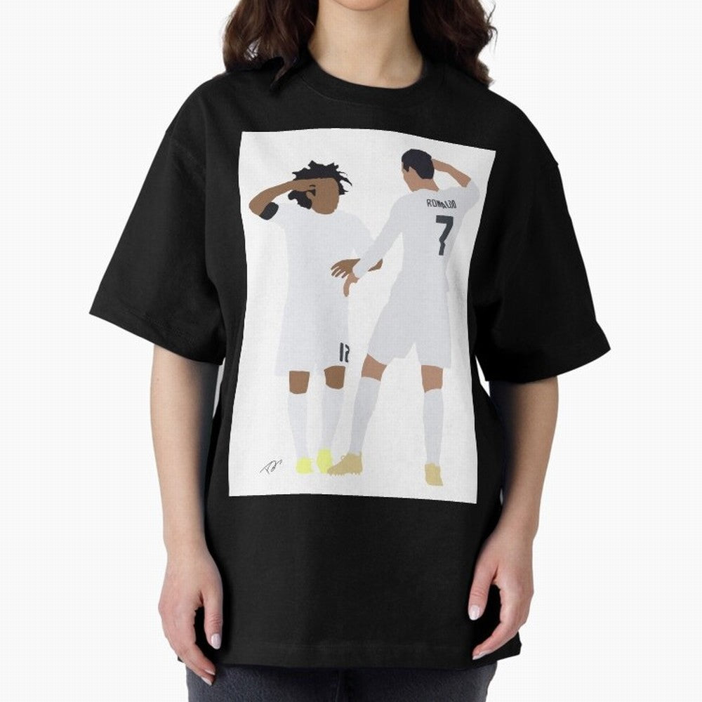 Ronaldo & Marcelo Oversized T-Shirt Live the Energy of the FIFA World Cup 2026 Group Stage Journey through Haaland and Mbappe Highlights, Brazil, Portugal and Argentina Pride, Fan Favorite Moments, National Team Passion, Big Match Drama and Soccer