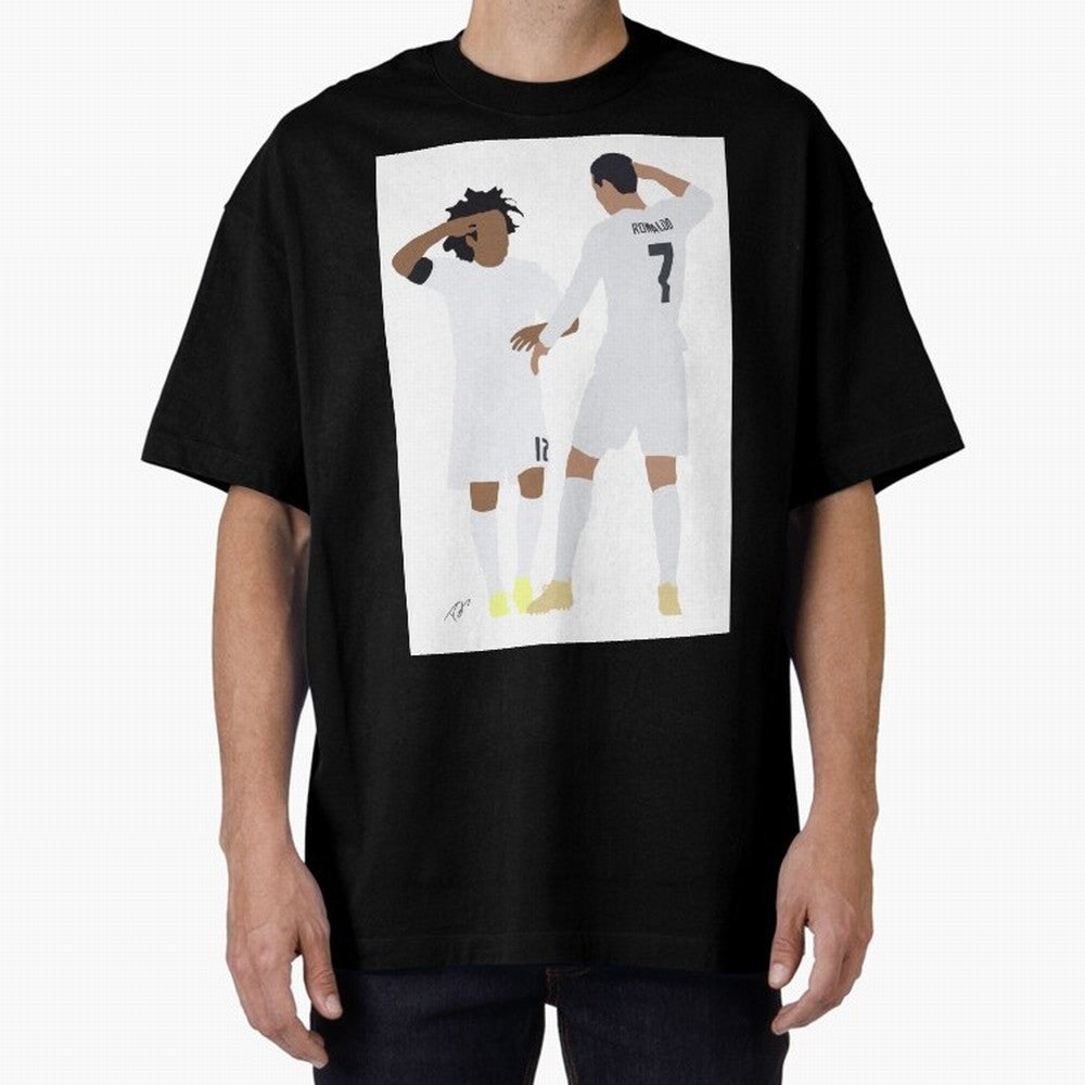 Ronaldo & Marcelo Oversized T-Shirt Live the Energy of the FIFA World Cup 2026 Group Stage Journey through Haaland and Mbappe Highlights, Brazil, Portugal and Argentina Pride, Fan Favorite Moments, National Team Passion, Big Match Drama and Soccer