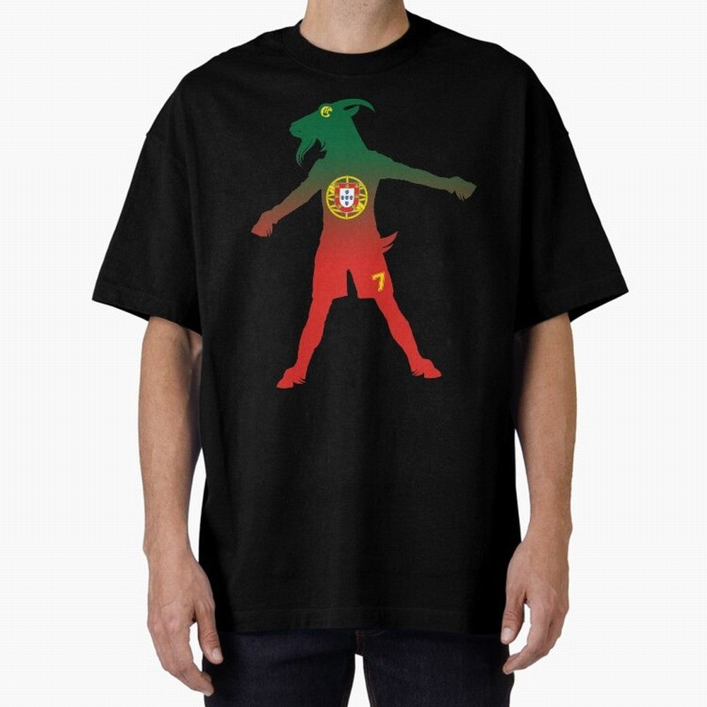 Cristiano Ronaldo GOAT Oversized T-Shirt Build Match Day Hype around FIFA World Cup 2026 Group Stage, CR7 and Messi, Germany, Global Supporter Spirit, Legendary Goals, National Colors and Tournament Celebration; Built for Supporters Chasing Trophy