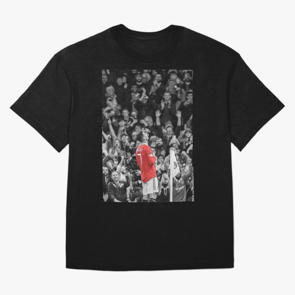Cristiano Ronaldo Manchester United Oversized T-Shirt Follow the Road to the FIFA World Cup 2026 Journey through Cristiano Ronaldo, Haaland and CR7 Highlights, Argentina, France and Brazil Pride, Vintage Soccer Flavor, Modern Football Stars,