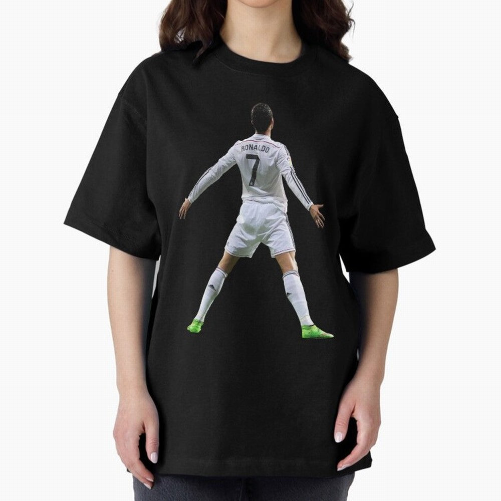 CR7 Oversized T-Shirt Represent Football Lovers during Match Day Hype around FIFA World Cup 2026, CR7 and Messi, France, Global Supporter Spirit, Legendary Goals, National Colors and Tournament Celebration; Ideal for Fans Who Follow Messi,