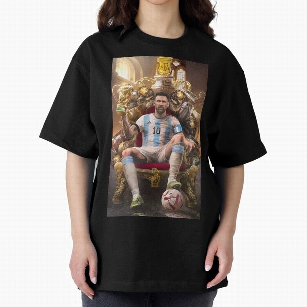 Lionel Messi Oversized T-Shirt Celebrate the Next Chapter of FIFA World Cup 2026 Group Stage Celebrating Neymar, Portugal Energy, Supporter Pride, Iconic Celebrations, Legendary Names and Global Match Day Energy; Great for Watch Parties, Sports