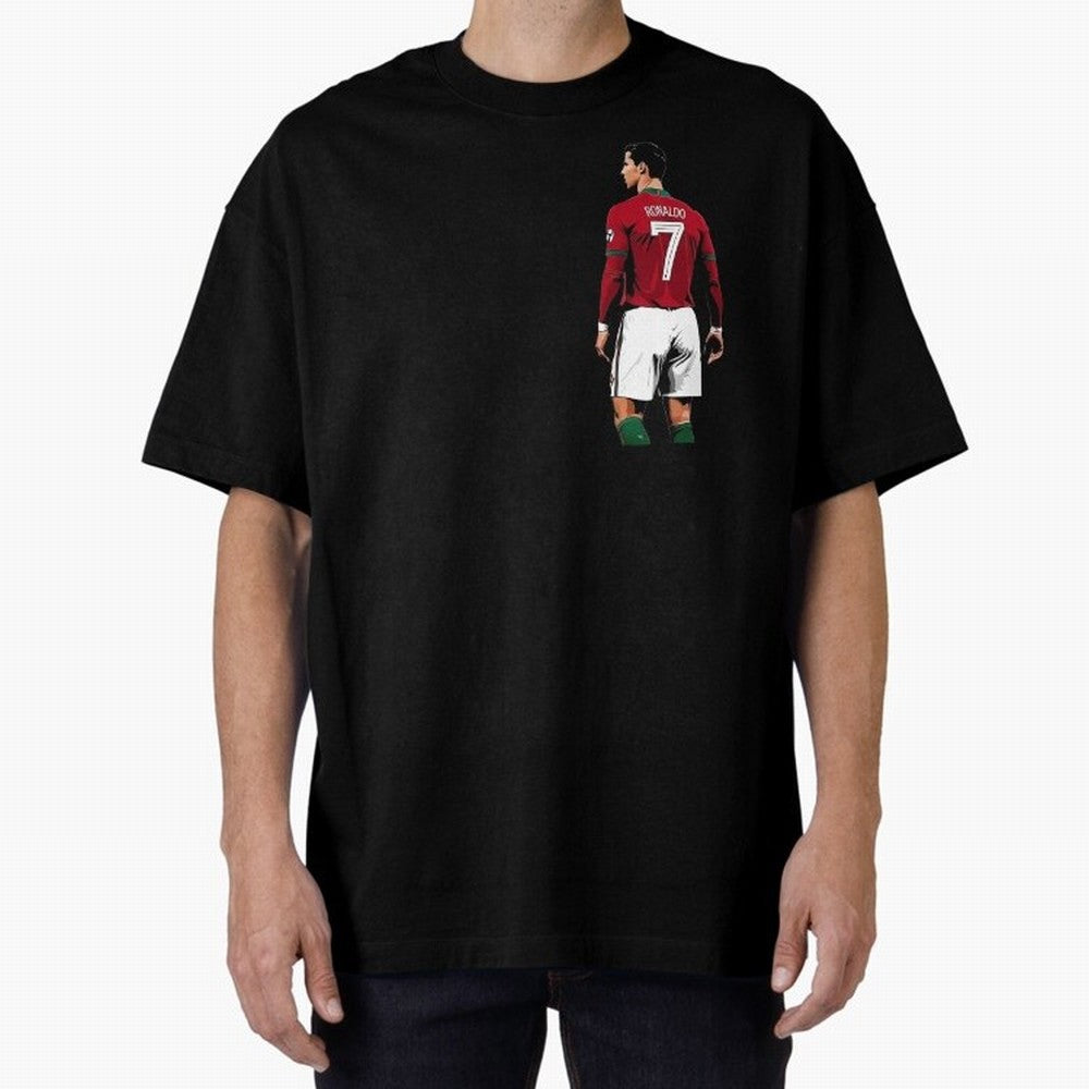 Cristiano Ronaldo inspired design Oversized T-Shirt Share the Excitement of Match Day Hype around FIFA World Cup 2026 USA Canada Mexico, Messi, Neymar and Mbappe, Spain and Netherlands, Sports Nostalgia, International Competition, Famous Players