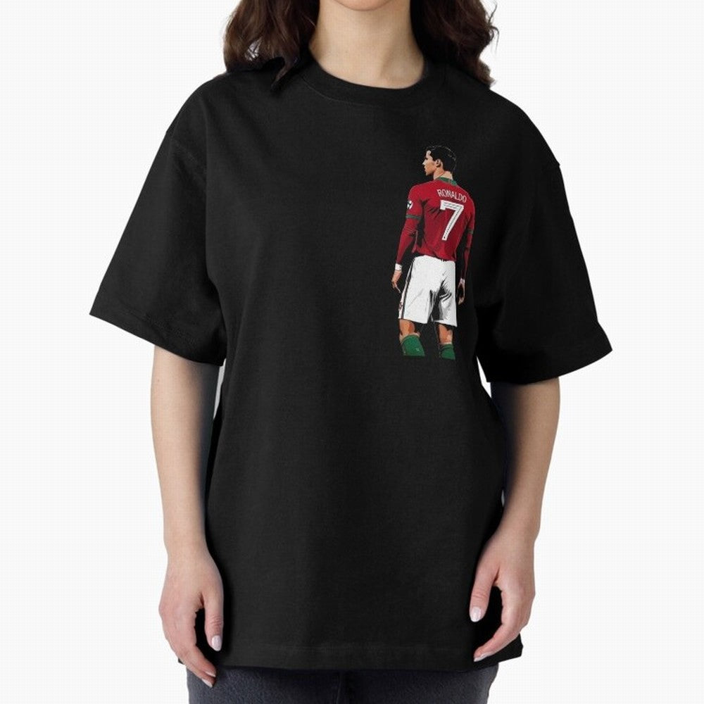 Cristiano Ronaldo inspired design Oversized T-Shirt Share the Excitement of Match Day Hype around FIFA World Cup 2026 USA Canada Mexico, Messi, Neymar and Mbappe, Spain and Netherlands, Sports Nostalgia, International Competition, Famous Players