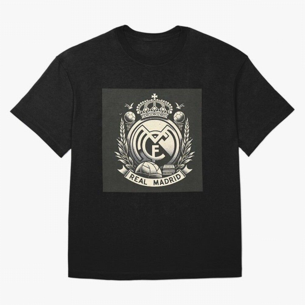 VIntage Style Real Madrid Logo Oversized T-Shirt Cheer for FIFA World Cup 2026 Spirit, Made for France, Haaland and Mbappe, Worldwide Fan Energy, Dramatic Goals, Stadium Lights and Championship Celebrations; Made for Die Hard Supporters, Soccer