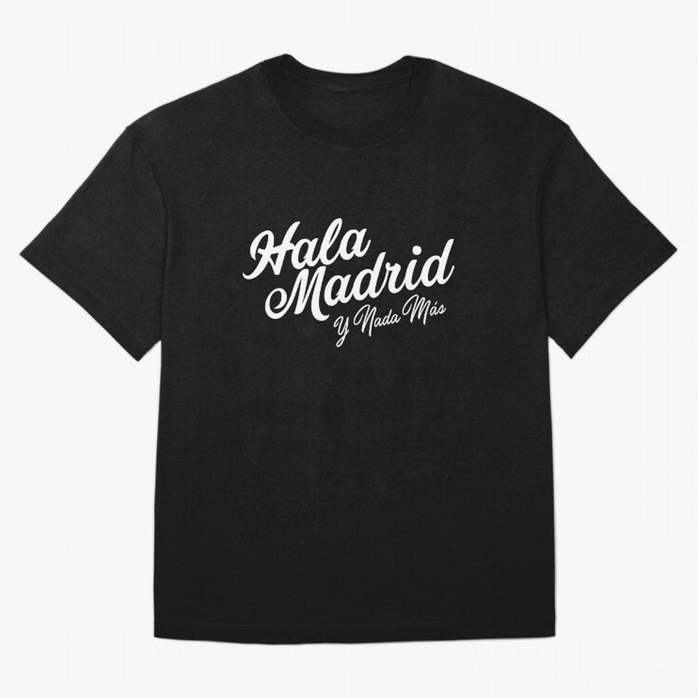HALA MADRID Oversized T-Shirt Show Up for the Glory of FIFA World Cup 2026 USA Canada Mexico Spirit, with Brazil, Portugal and Argentina, Haaland and Mbappe, Vintage Soccer Flavor, Modern Football Stars, National Flags and Final Night Emotion;