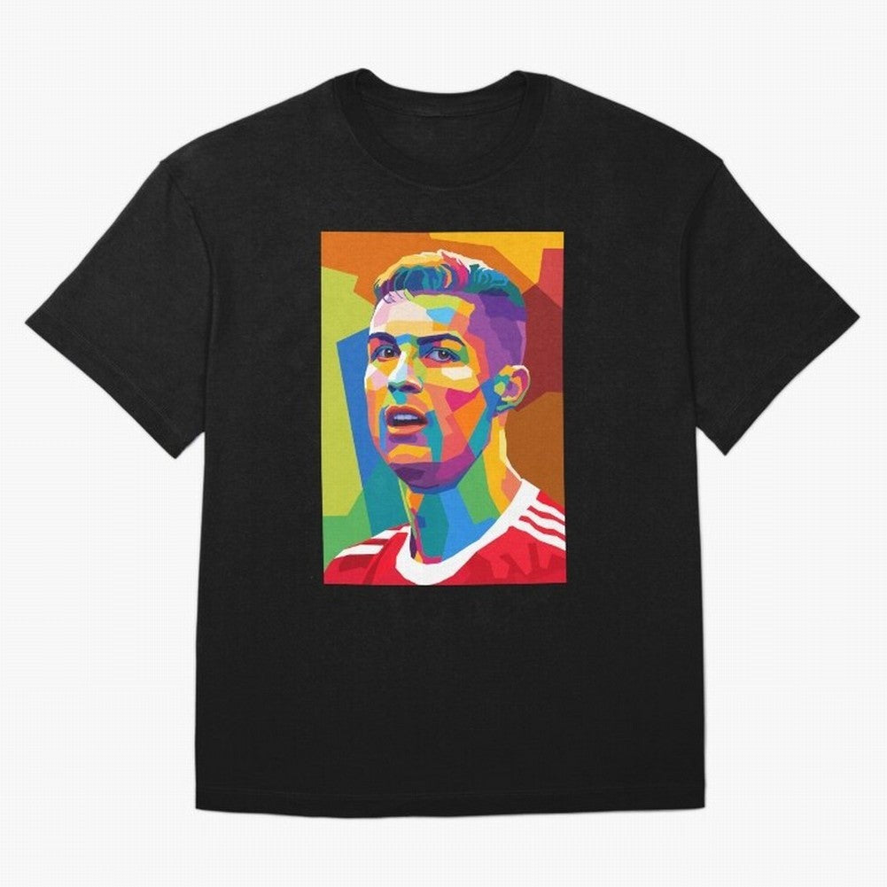 Cristiano Ronaldo Wpap Pop Art Oversized T-Shirt Represent Global Football Passion for FIFA World Cup 2026 USA Canada Mexico, Capturing Neymar, England, France and Netherlands, Soccer Culture, Superstar Moments, National Team Dreams and Competitive