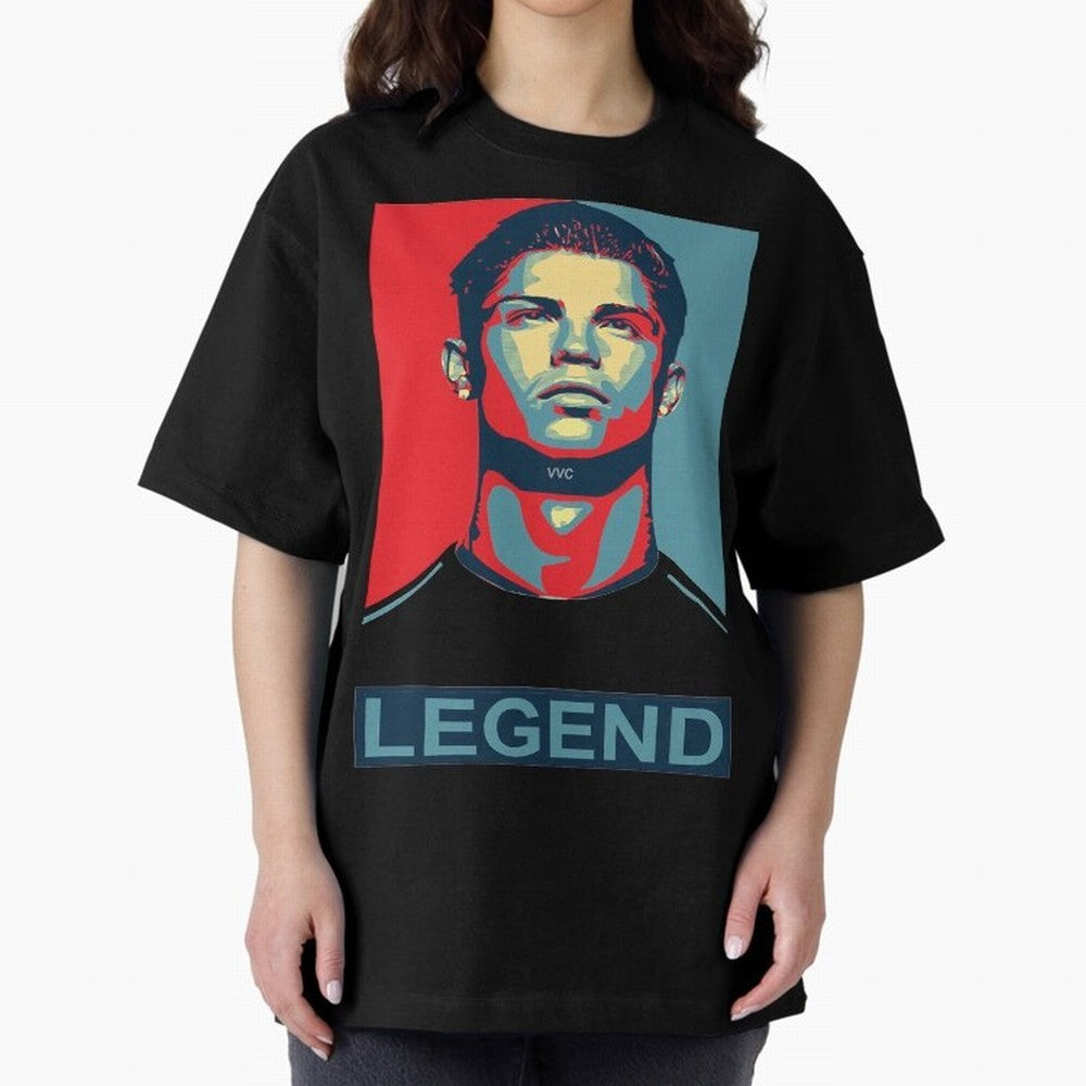 cristiano ronaldo legend Es Oversized T-Shirt Celebrate Classic Football Spirit in FIFA World Cup 2026 Group Stage for Fans of Messi, CR7 and Mbappe and Spain, Bringing Fan Favorite Moments, National Team Passion, Big Match Drama and Soccer