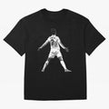 CR7 Cristiano Ronaldo Artwork - Pop Art Style Oversized T-Shirt Celebrate Golden Goal Energy in Global Football Passion for FIFA World Cup 2026, Highlighting Mbappe, Spain and Netherlands, Retro Football Energy, Iconic Rivalries, Trophy Chase Drama