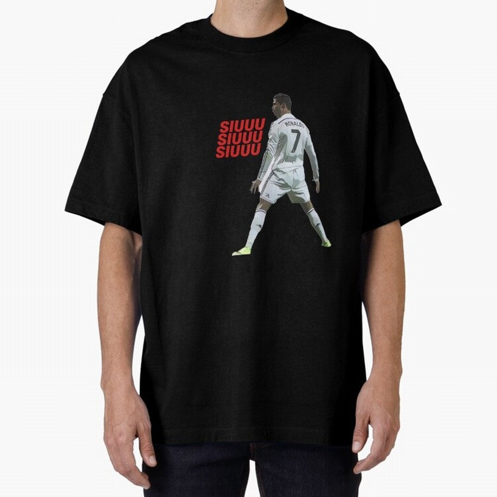 SIUUU #25 Oversized T-Shirt Bring Home FIFA World Cup 2026 for Fans of Messi, CR7 and Mbappe and France and Portugal, Bringing Worldwide Fan Energy, Dramatic Goals, Stadium Lights and Championship Celebrations; Ideal for Fans Who Follow Messi,