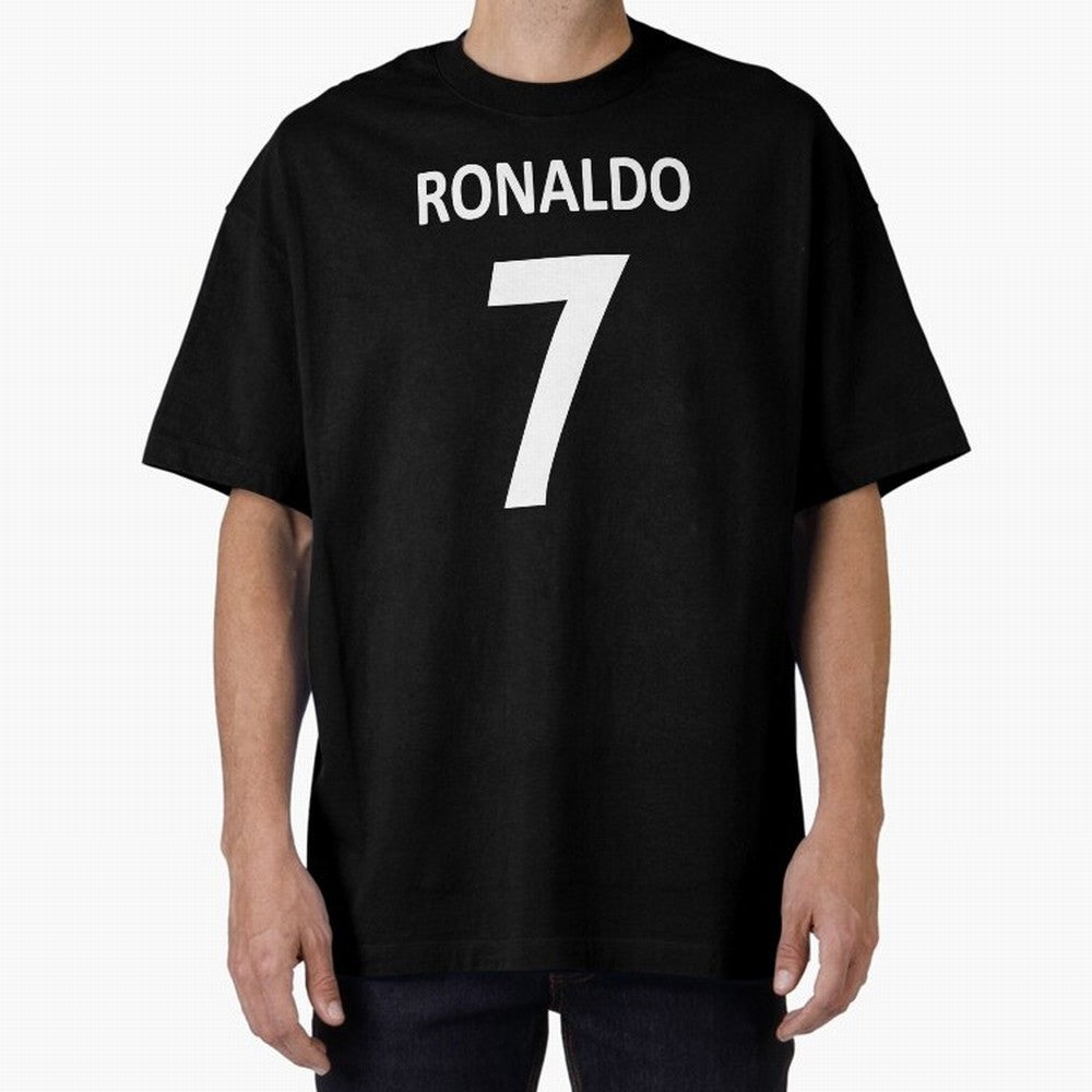 RONALDO NO.7 Oversized T-Shirt Celebrate Supporters United by Match Day Hype around FIFA World Cup 2026, Haaland and Mbappe, Spain and Netherlands, Retro Football Energy, Iconic Rivalries, Trophy Chase Drama and Stadium Atmosphere; Perfect for