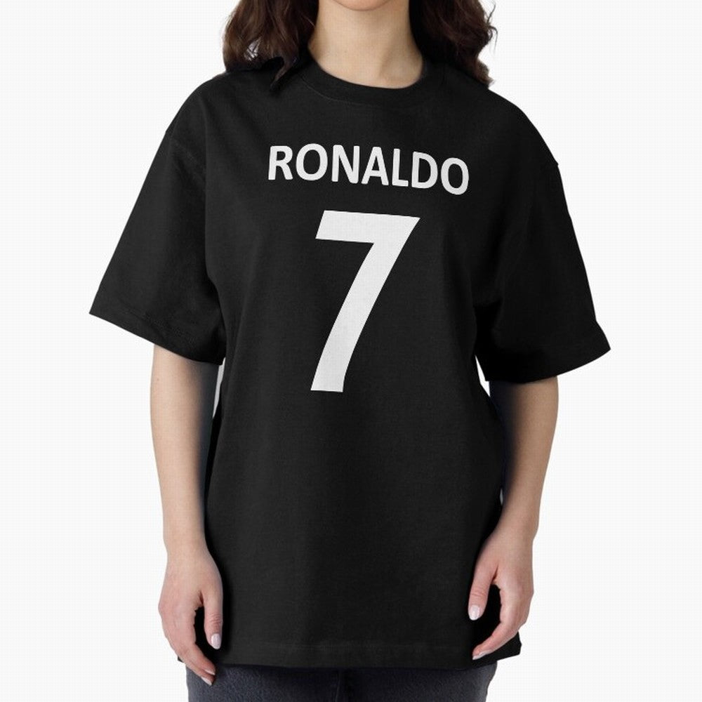 RONALDO NO.7 Oversized T-Shirt Celebrate Supporters United by Match Day Hype around FIFA World Cup 2026, Haaland and Mbappe, Spain and Netherlands, Retro Football Energy, Iconic Rivalries, Trophy Chase Drama and Stadium Atmosphere; Perfect for