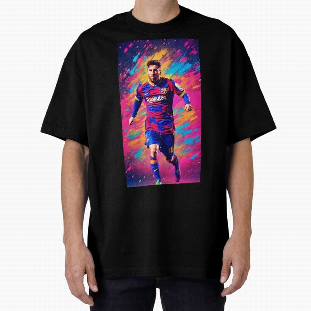 Lionel Messi Oversized T-Shirt Show Match Day Excitement for the FIFA World Cup 2026 Journey through Haaland and Mbappe Highlights, Spain and Netherlands Pride, Stadium Memories, Football Loyalty, International Chants and Championship Tradition;