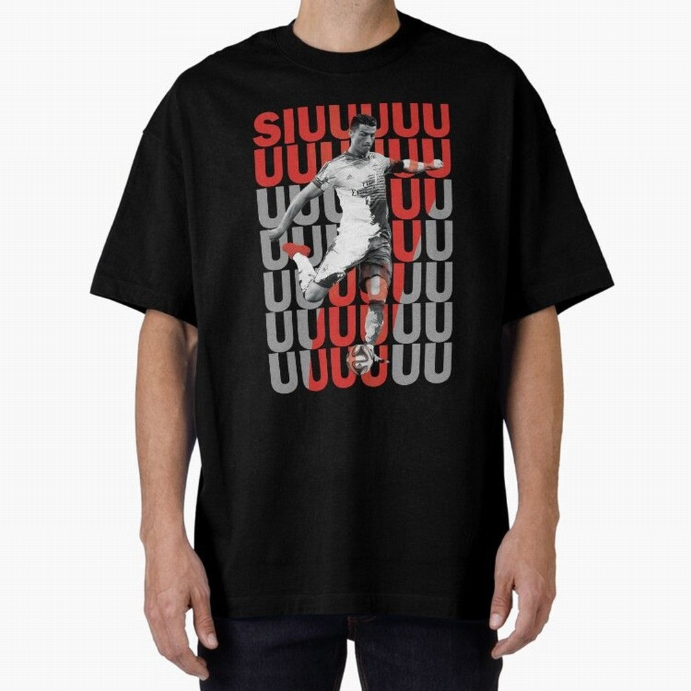Siuuuuuu Cristiano Ronaldo Oversized T-Shirt Honor the Football Icons of FIFA World Cup 2026 for Fans of Cristiano Ronaldo and Germany, Bringing Football Festival Excitement, Trophy Ambitions, Country Rivalries and Star Player Buzz; Ideal for