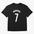 SIUUU Oversized T-Shirt Enjoy FIFA World Cup 2026 Group Stage for Fans of Neymar and Brazil, Portugal and Argentina, Bringing Vintage Soccer Flavor, Modern Football Stars, National Flags and Final Night Emotion; Created for Match Day Parties,