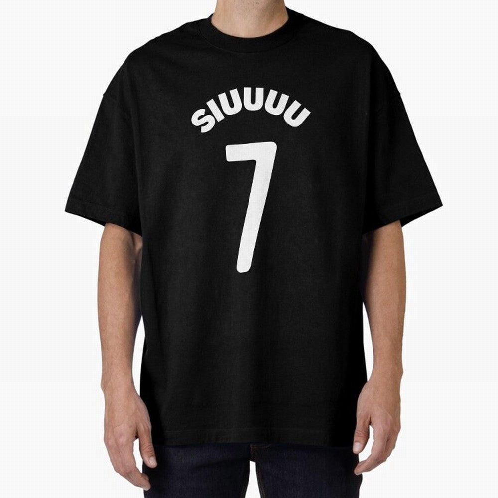 SIUUU Oversized T-Shirt Enjoy FIFA World Cup 2026 Group Stage for Fans of Neymar and Brazil, Portugal and Argentina, Bringing Vintage Soccer Flavor, Modern Football Stars, National Flags and Final Night Emotion; Created for Match Day Parties,