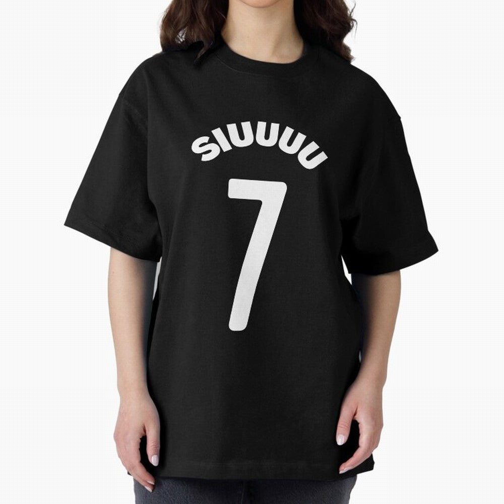 SIUUU Oversized T-Shirt Enjoy FIFA World Cup 2026 Group Stage for Fans of Neymar and Brazil, Portugal and Argentina, Bringing Vintage Soccer Flavor, Modern Football Stars, National Flags and Final Night Emotion; Created for Match Day Parties,