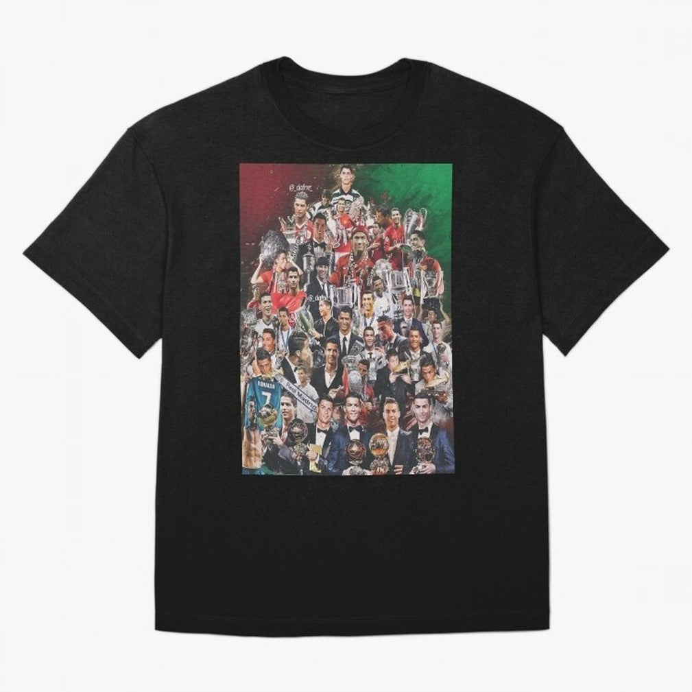 Cristiano Ronaldo (5th Ballon D'Or) Oversized T-Shirt Stand with Global Football Passion for FIFA World Cup 2026 USA Canada Mexico, Capturing Messi, Spain and Netherlands, Soccer Culture, Superstar Moments, National Team Dreams and Competitive