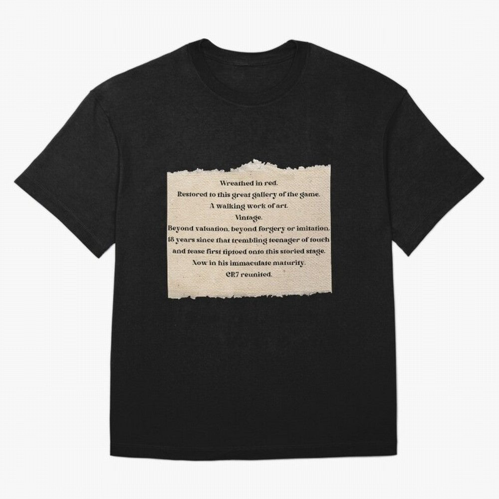 Cristiano Ronaldo Peter Drury Oversized T-Shirt Feel the Trophy Chase of Global Football Passion for FIFA World Cup 2026, Inspired by CR7 and Messi, France, Stadium Chants, National Pride, Trophy Dreams and Unforgettable Football Memories; Made for