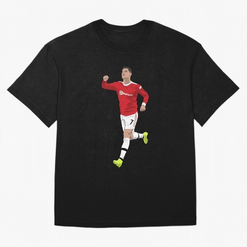 Cristiano Ronaldo Right Here Goal Celebration Oversized T-Shirt Discover FIFA World Cup 2026 for Fans of CR7 and Messi and France, Bringing Retro Football Energy, Iconic Rivalries, Trophy Chase Drama and Stadium Atmosphere; Built for Supporters