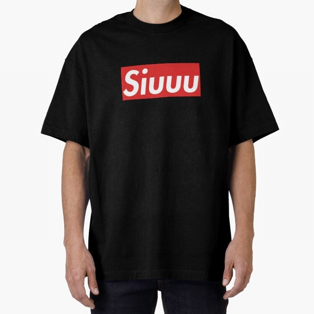 Siuu Oversized T-Shirt Celebrate Football Dreams Across FIFA World Cup 2026 Group Stage for Fans of Cristiano Ronaldo, Haaland and CR7 and Portugal, Spain and Germany, Bringing Goal Celebration Energy, Supporter Heritage, Football Icons and