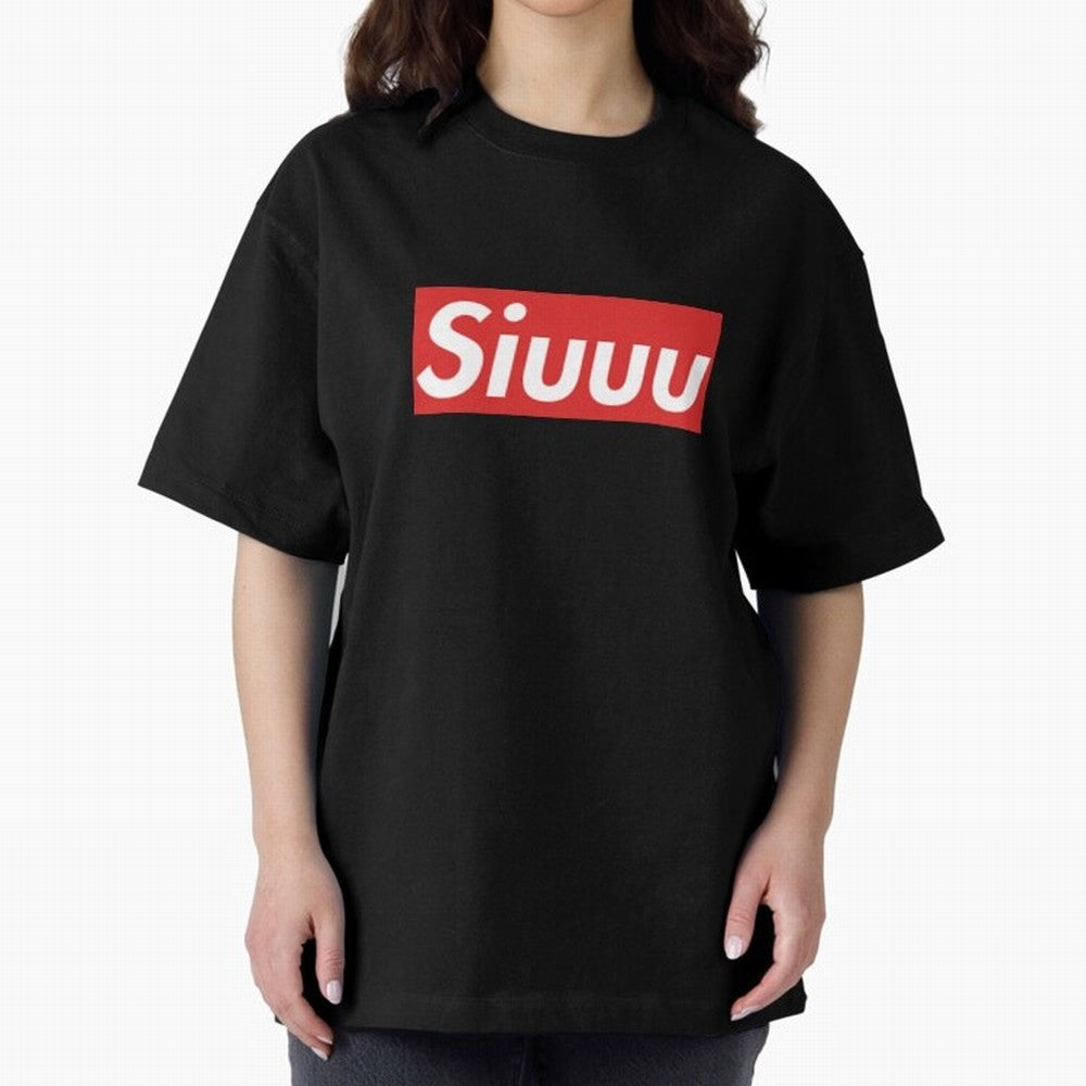 Siuu Oversized T-Shirt Celebrate Football Dreams Across FIFA World Cup 2026 Group Stage for Fans of Cristiano Ronaldo, Haaland and CR7 and Portugal, Spain and Germany, Bringing Goal Celebration Energy, Supporter Heritage, Football Icons and