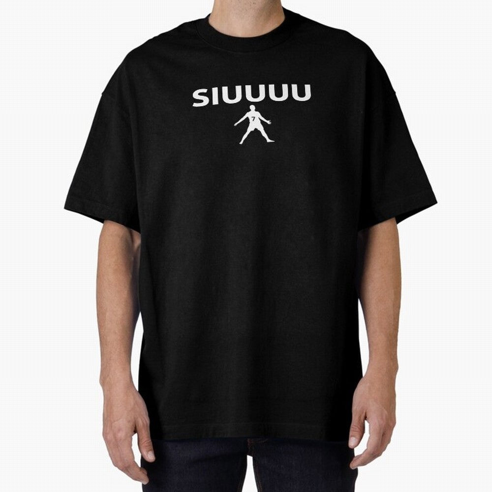 Siuuu Oversized T-Shirt Represent the Passion of Match Day Hype around FIFA World Cup 2026 USA Canada Mexico, Messi, Spain, Football Passion, Legendary Performances, Festival Vibes and Supporter Community; Ideal for Passionate Fans Who Love