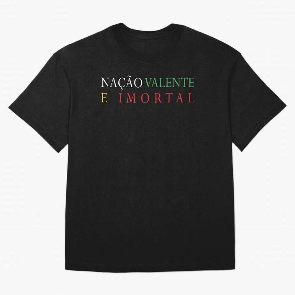 Na??o Valente e Imortal Portugal Oversized T-Shirt Celebrate Rivalries and Pride in FIFA World Cup 2026 USA Canada Mexico for Fans of Messi and Cristiano Ronaldo and Argentina, Bringing Football History, Final Match Energy, Crowd Noise and Once in