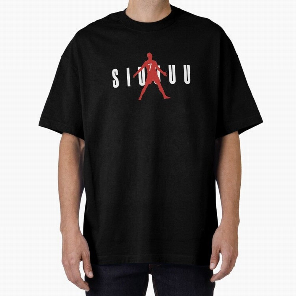Cristiano Ronaldo Manchester United Siuuuu Oversized T-Shirt Follow the Final Road of Match Day Hype around FIFA World Cup 2026 Group Stage, CR7, Argentina and Brazil, Supporter Pride, Iconic Celebrations, Legendary Names and Global Match Day