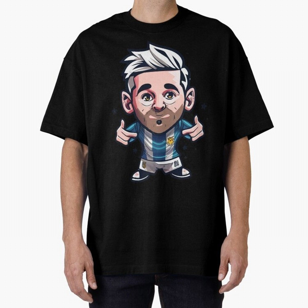 Lionel Messi Oversized T-Shirt Bring FIFA World Cup 2026 Spirit, Featuring Spain and Netherlands, Cristiano Ronaldo, Goal Celebration Energy, Supporter Heritage, Football Icons and Worldwide Tournament Joy; Great for Supporters Who Love Legendary