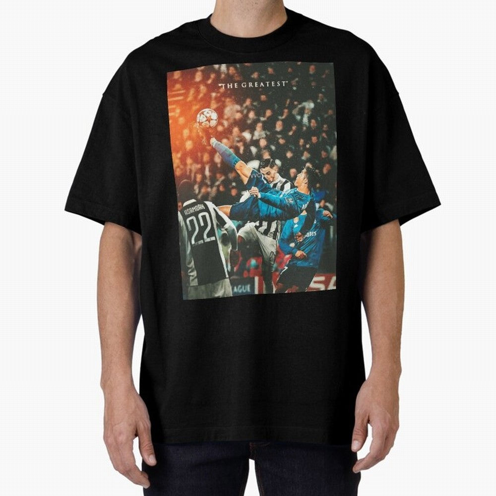 Ronaldo Bicycle Kick Skills Greatest, Ronaldo Gifts, Ronaldo Best Selling , Ronaldo Top Items Oversized T-Shirt Celebrate Rivalries and Pride in Global Football Passion for FIFA World Cup 2026, Inspired by Haaland and Mbappe, England, France and