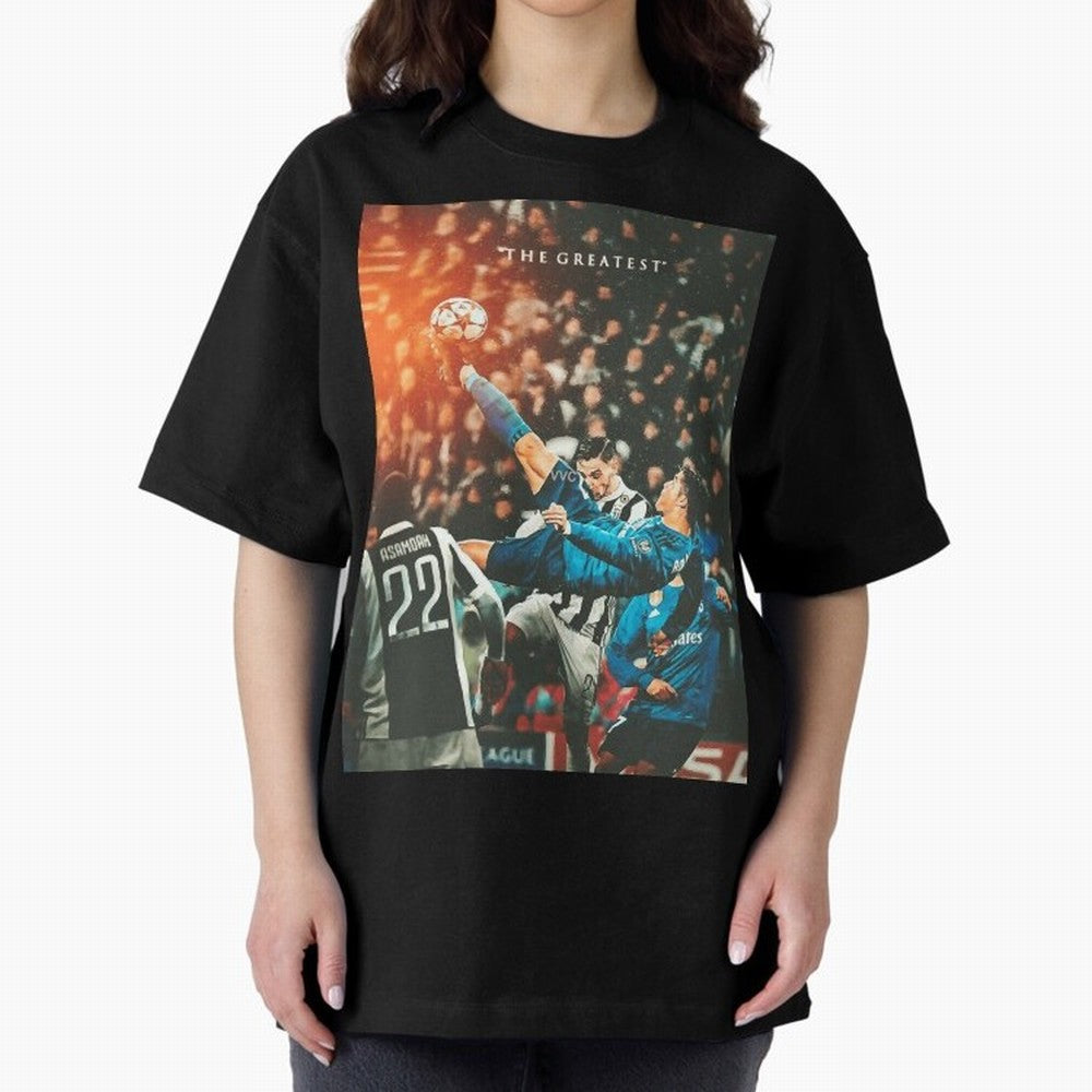 Ronaldo Bicycle Kick Skills Greatest, Ronaldo Gifts, Ronaldo Best Selling , Ronaldo Top Items Oversized T-Shirt Celebrate Rivalries and Pride in Global Football Passion for FIFA World Cup 2026, Inspired by Haaland and Mbappe, England, France and