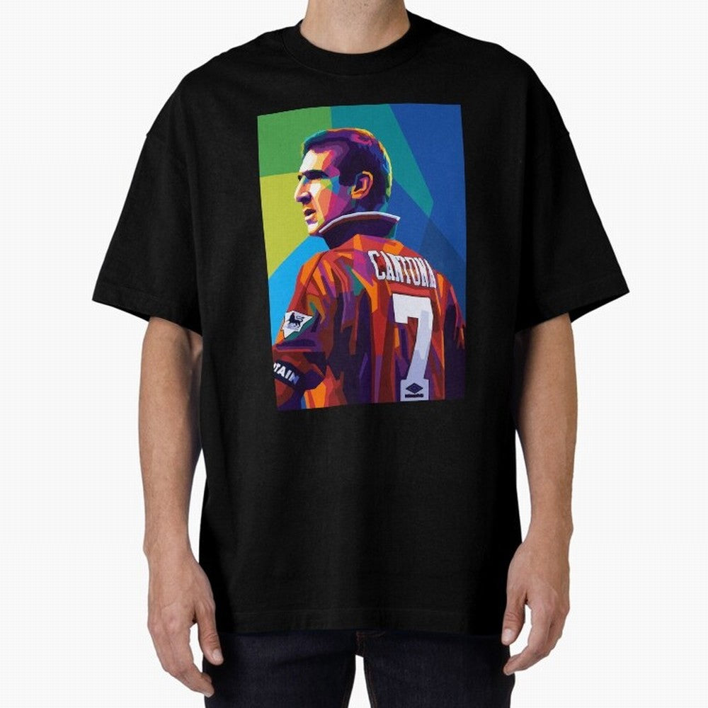 Cantona Man United 7 Pop Art Oversized T-Shirt Experience the Global Stage of Global Football Passion for FIFA World Cup 2026 USA Canada Mexico, Capturing Neymar, Haaland and Cristiano Ronaldo, Portugal, Match Day Excitement, Supporter Culture,