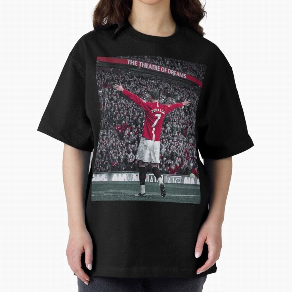 Cristiano Ronaldo Manchester United Oversized T-Shirt Make Game Day About FIFA World Cup 2026 Group Stage with Messi, CR7 and Mbappe, Brazil Energy, Football Passion, Legendary Performances, Festival Vibes and Supporter Community; Great for Watch