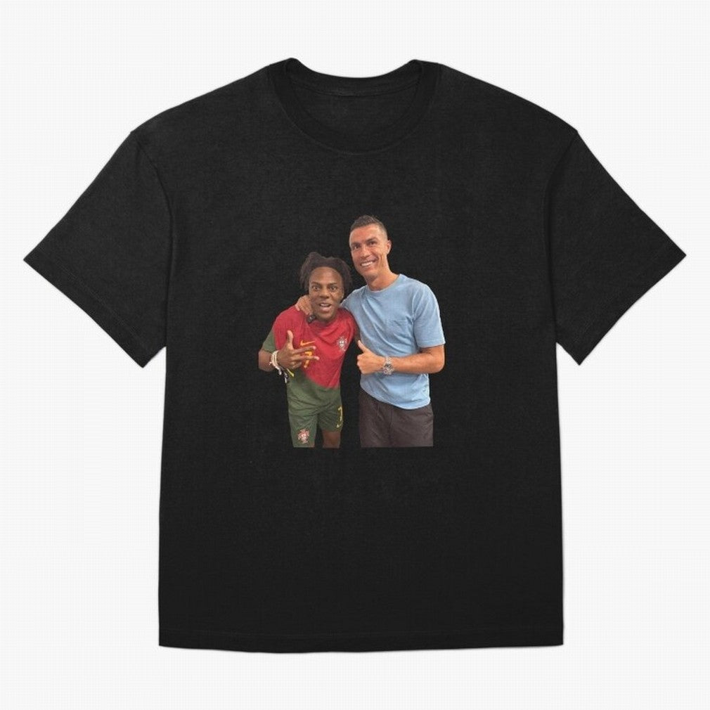 ISHOWSPEED MET RONALDO Oversized T-Shirt Honor Champions and Dreams in Global Football Passion for FIFA World Cup 2026 Group Stage, with Messi, CR7 and Mbappe, Brazil, Portugal and Argentina, Match Day Excitement, Supporter Culture, Golden Goals